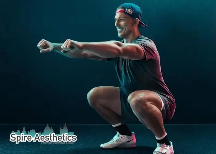 Image of man build leg muscle Smethwick through exercise
